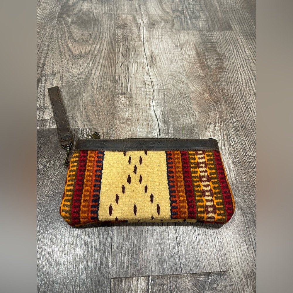 Nena & Co. Red and Yellow Patterned Clutch‎